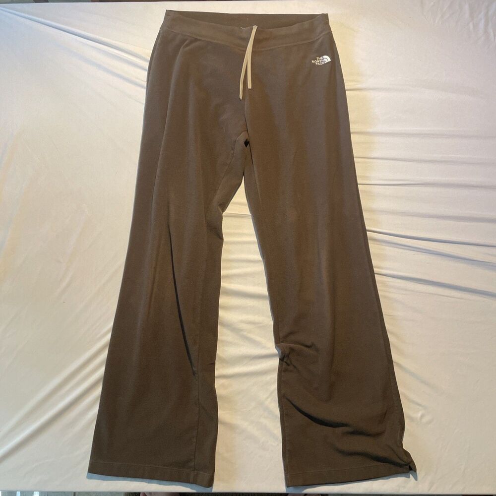 The North Face Sweatpants Womens M Brown TKA 100 Fleece Elastic Waist Lounge